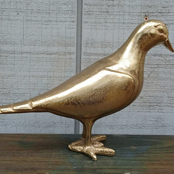 Unique Vintage Gold Bird Figurine